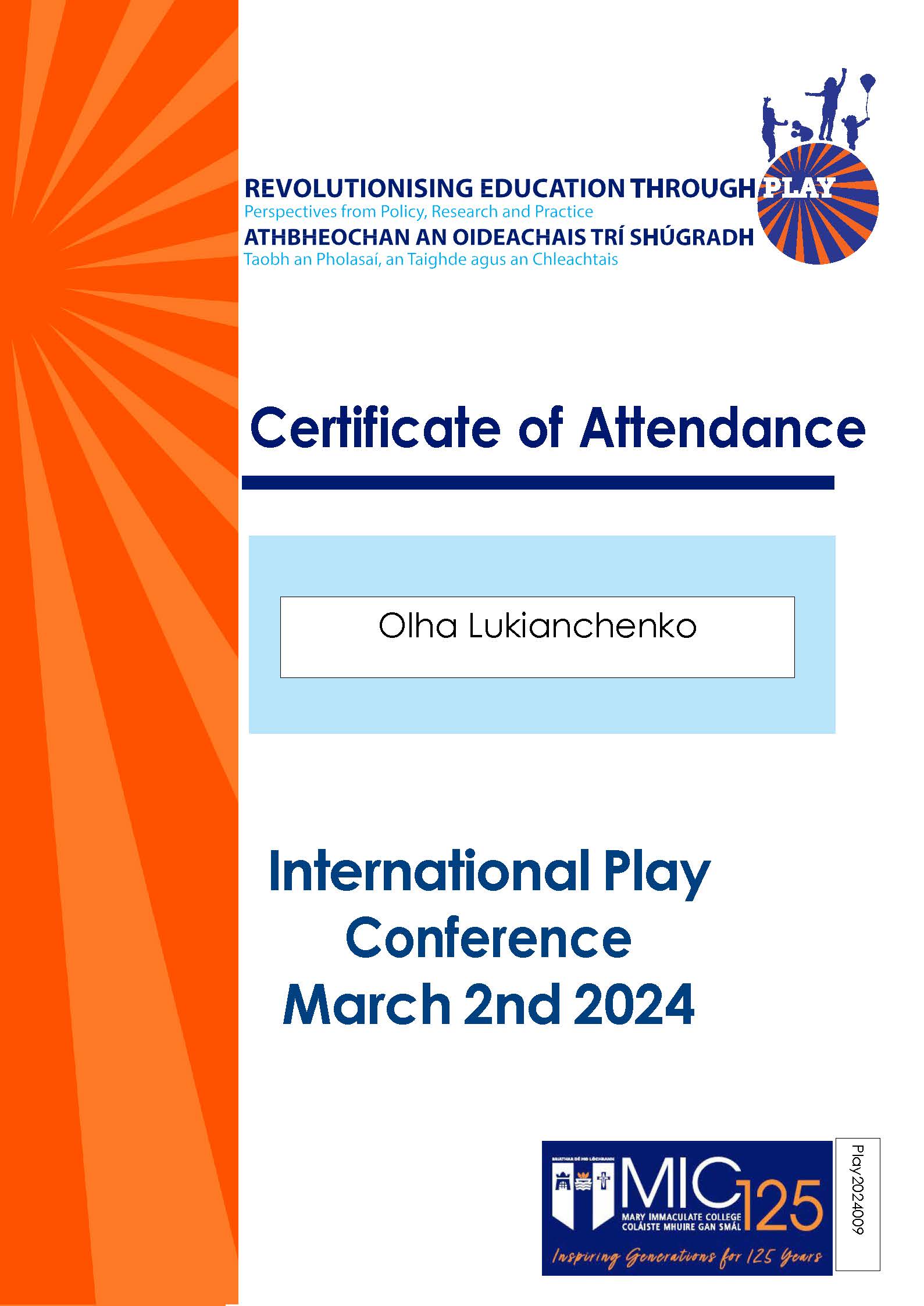 Ірландія Ольга Лукянчеко 03.2024 1